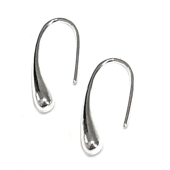 New Teardrop Hoop Earring 925 Silver Plate AU16 - Picture 1 of 4